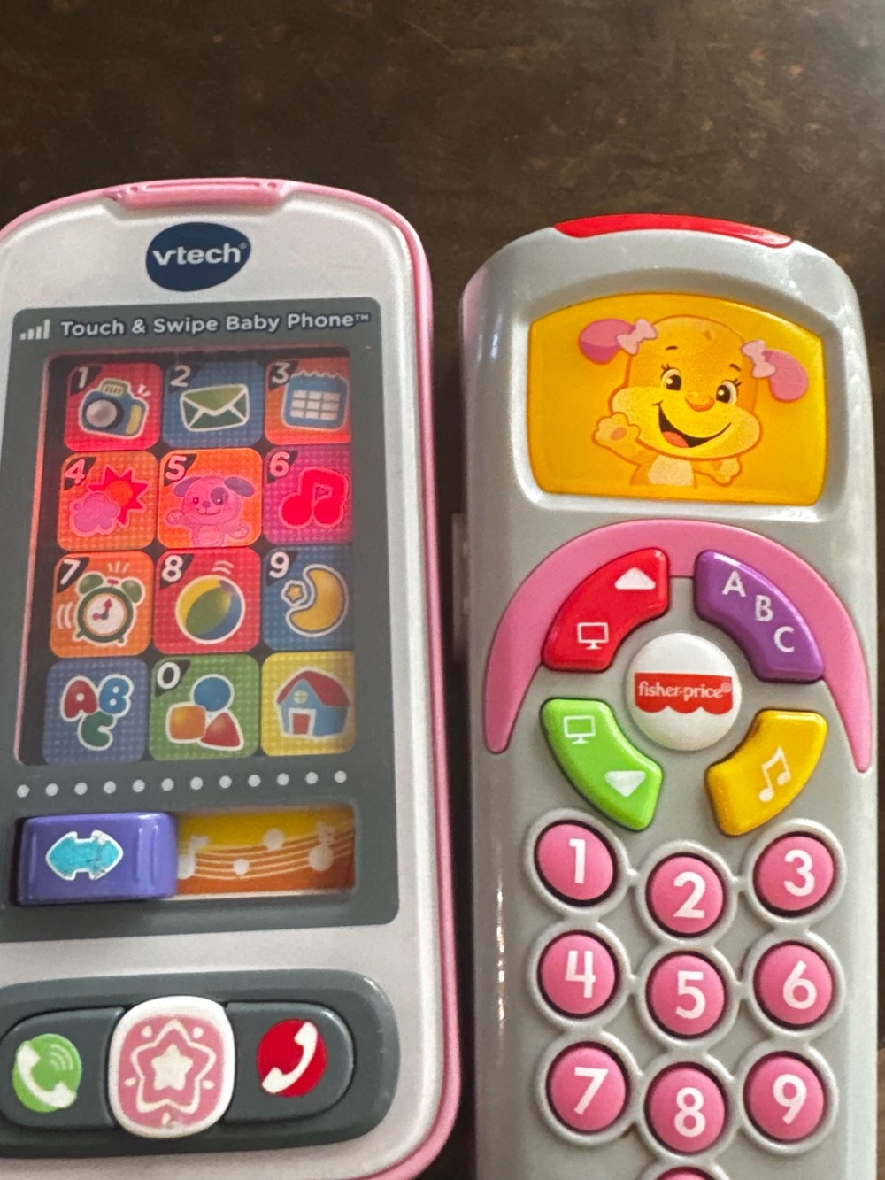 Touch & Swipe Baby Phone - Pink VTECH and Fisher-Price both work